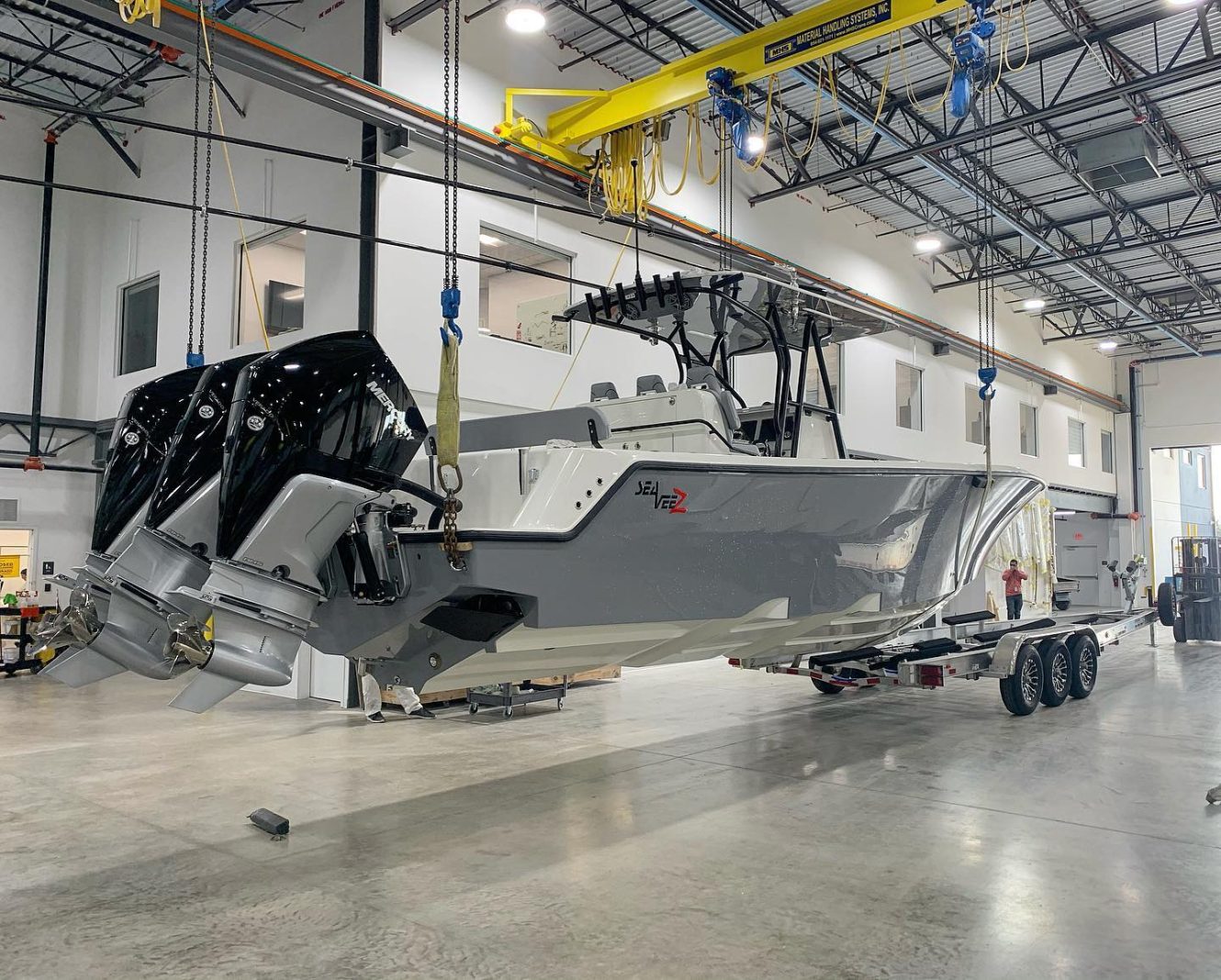 Seavee Being Loaded on Trailer