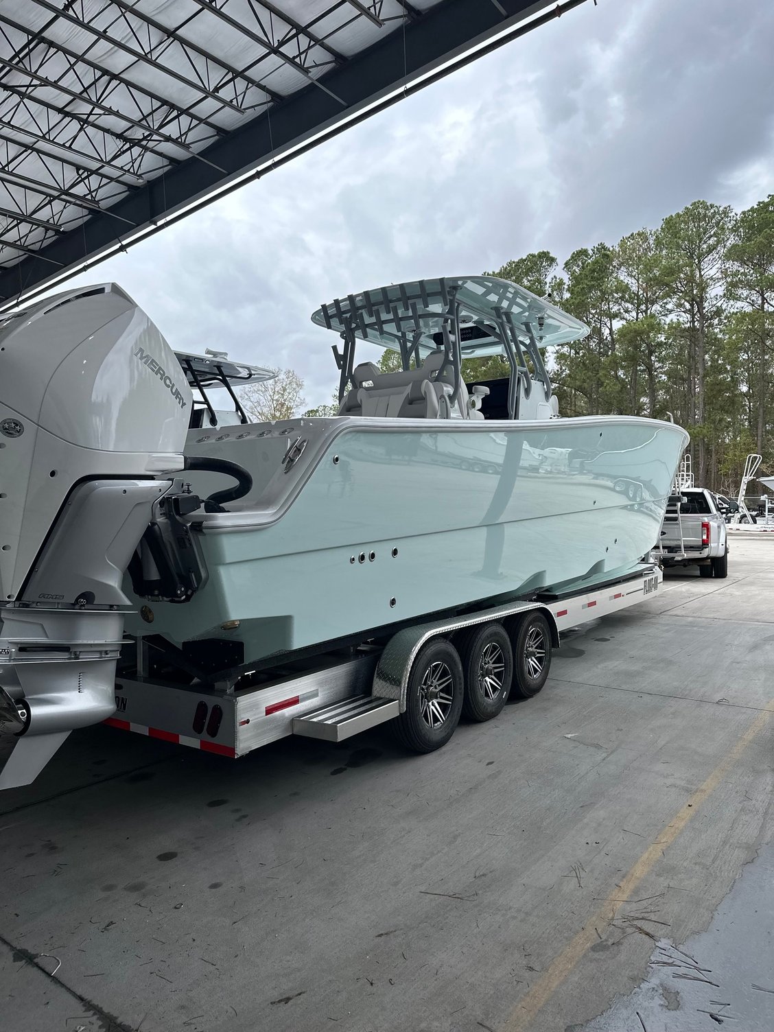 New Freeman Being towed to new owners home